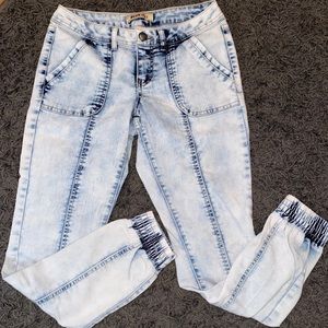 Acid wash Jean jogger
